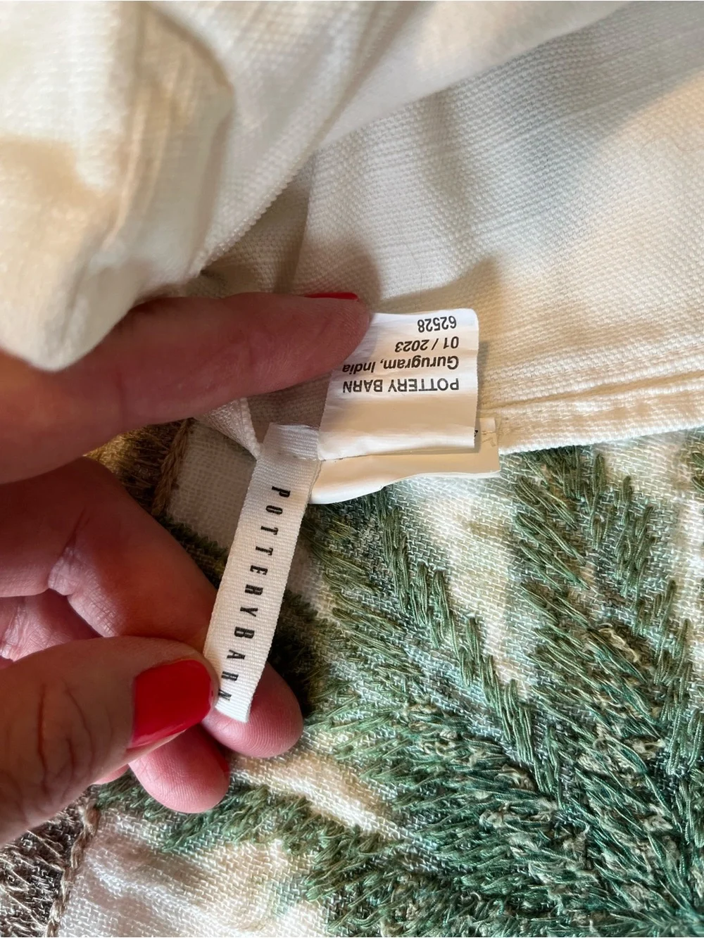 Pottery Barn zip closure